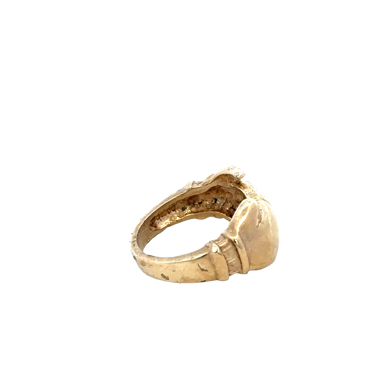 9ct yellow gold boxing glove ring size D1/2 (sh27616b)