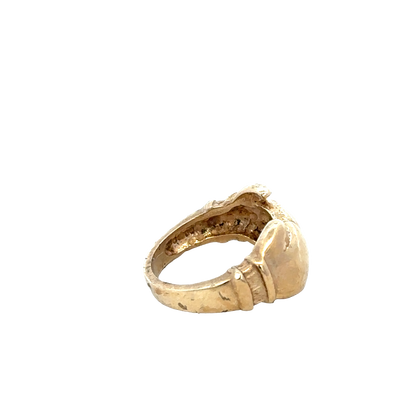 9ct yellow gold boxing glove ring size D1/2 (sh27616b)