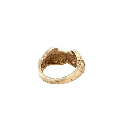 9ct yellow gold boxing glove ring size D1/2 (sh27616b)