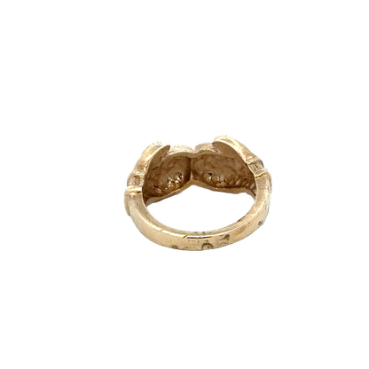 9ct yellow gold boxing glove ring size D1/2 (sh27616b)