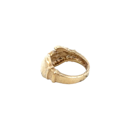 9ct yellow gold boxing glove ring size D1/2 (sh27616b)