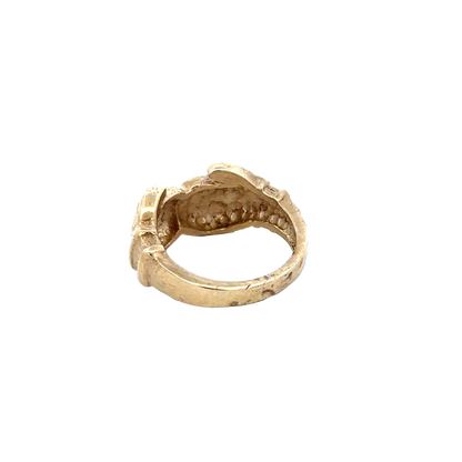 9ct yellow gold boxing glove ring size D1/2 (sh27616b)