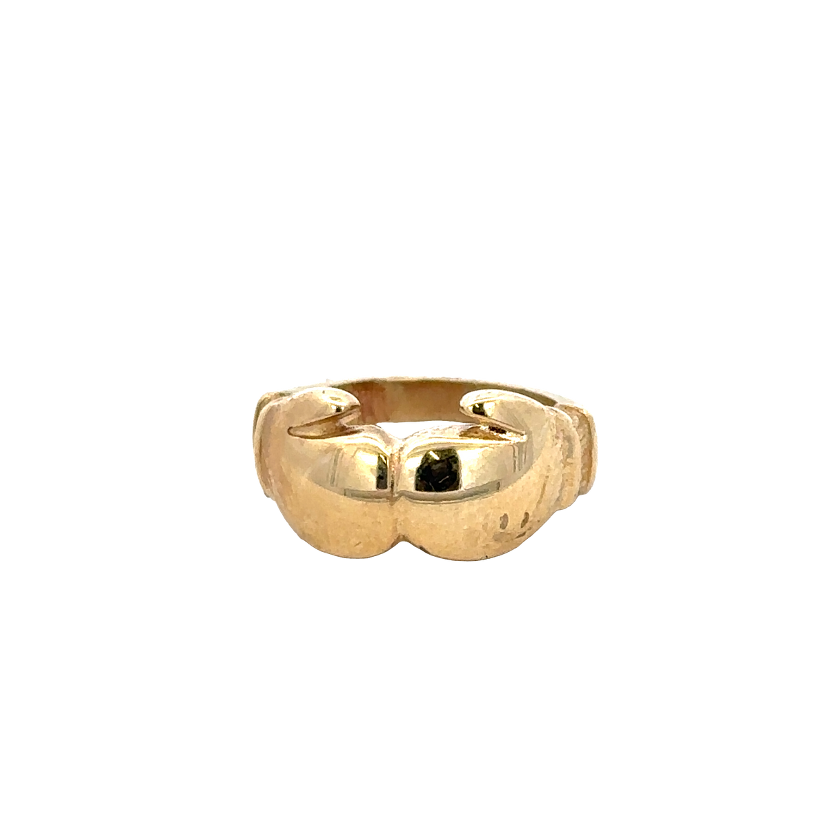 9ct yellow gold boxing glove ring size D1/2 (sh27616b)
