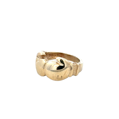 9ct yellow gold boxing glove ring size D1/2 (sh27616b)