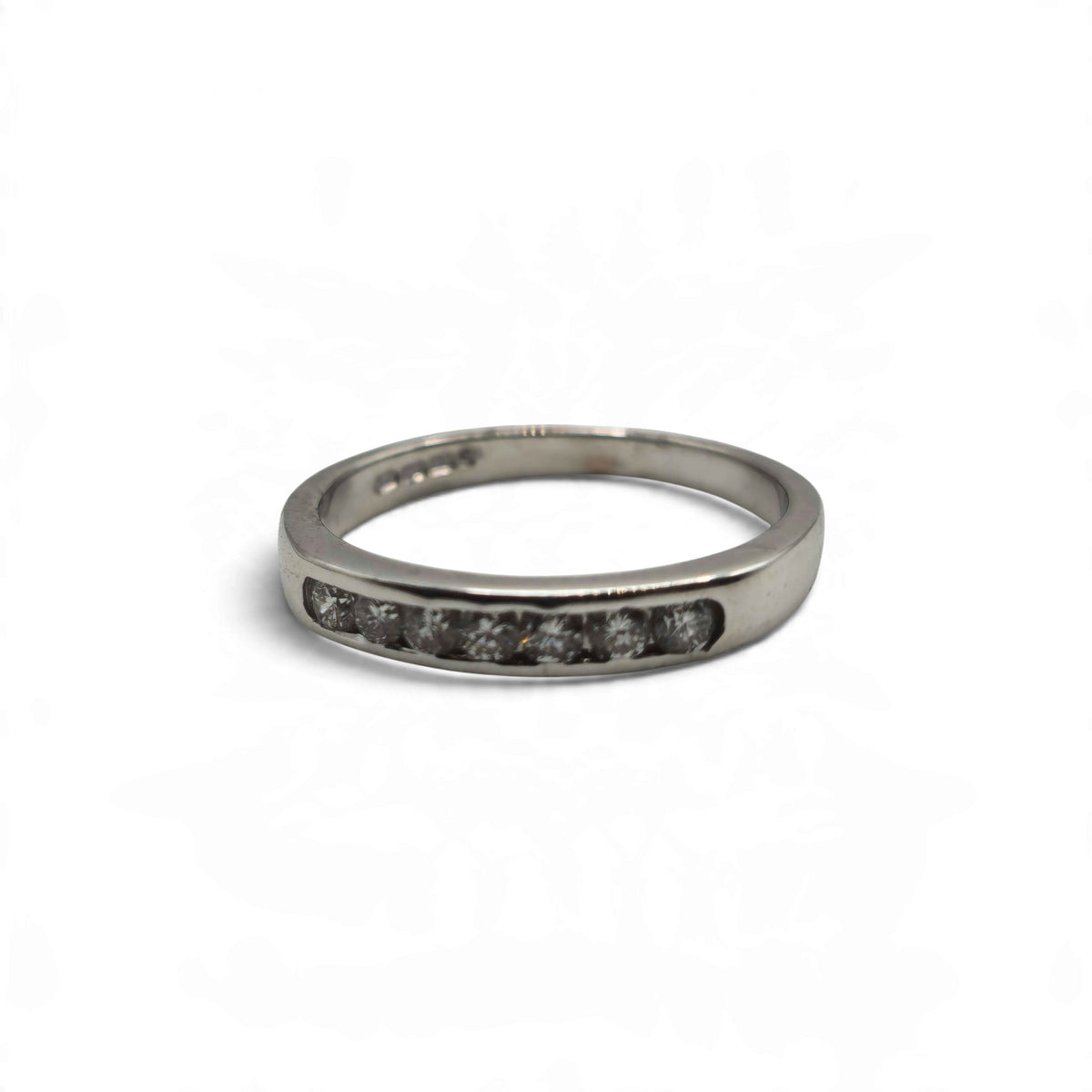 18ct white gold diamond half eternity ring  sh27249b