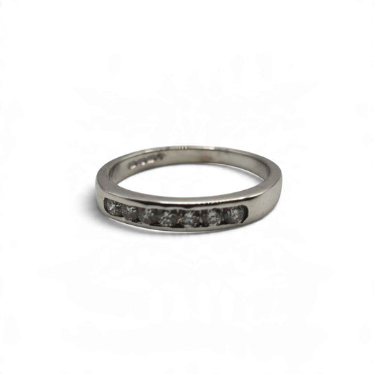 18ct white gold diamond half eternity ring  sh27249b