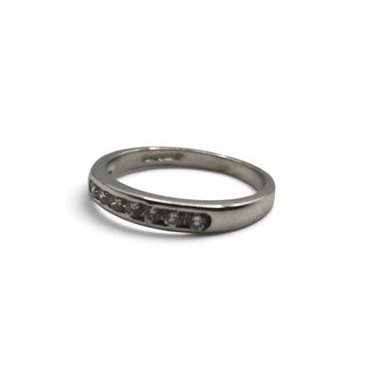 18ct white gold diamond half eternity ring  sh27249b