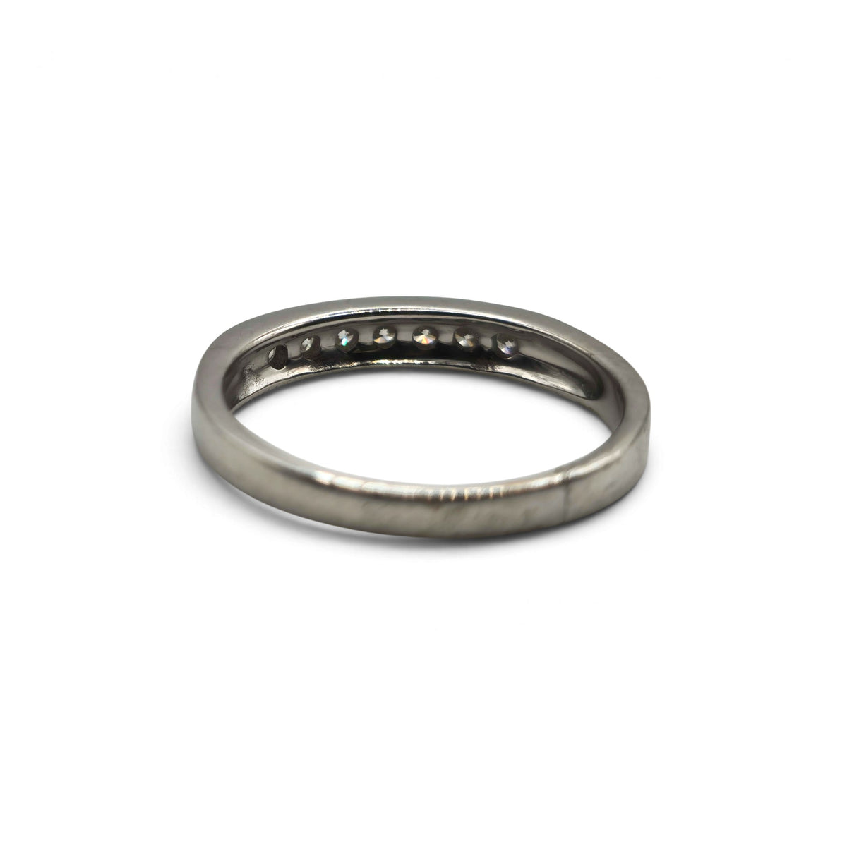 18ct white gold diamond half eternity ring  sh27249b