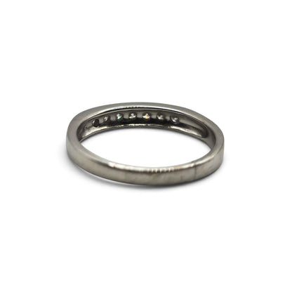 18ct white gold diamond half eternity ring  sh27249b
