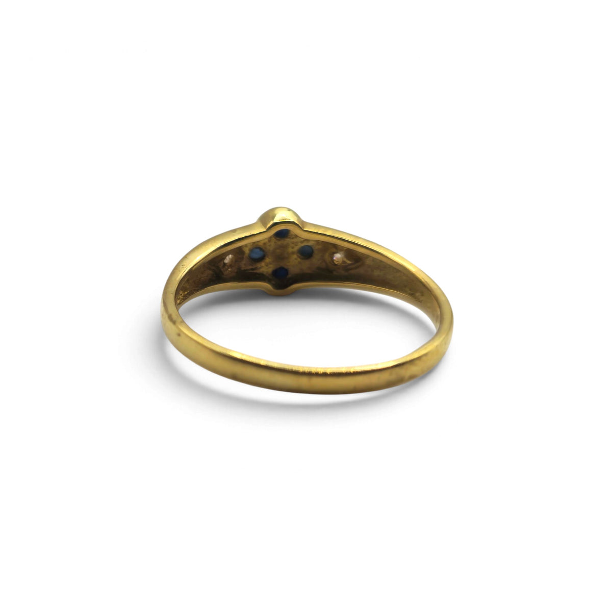 18ct yellow gold Reeves and Sons sapphire and diamond ring sh25566l