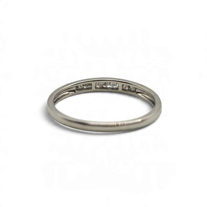 Reeves and Sons platinum half eternity ring with diamonds, sh27175b