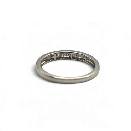 Reeves and Sons platinum diamond half eternity ring sh27171b in a classic band design