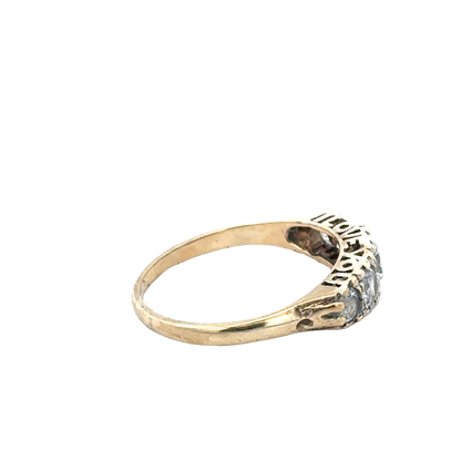 9ct yellow gold ring size S (sh27959b)