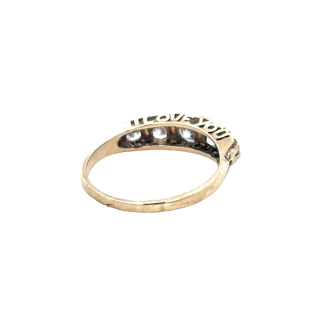 9ct yellow gold ring size S (sh27959b)