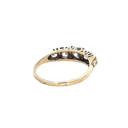 9ct yellow gold ring size S (sh27959b)