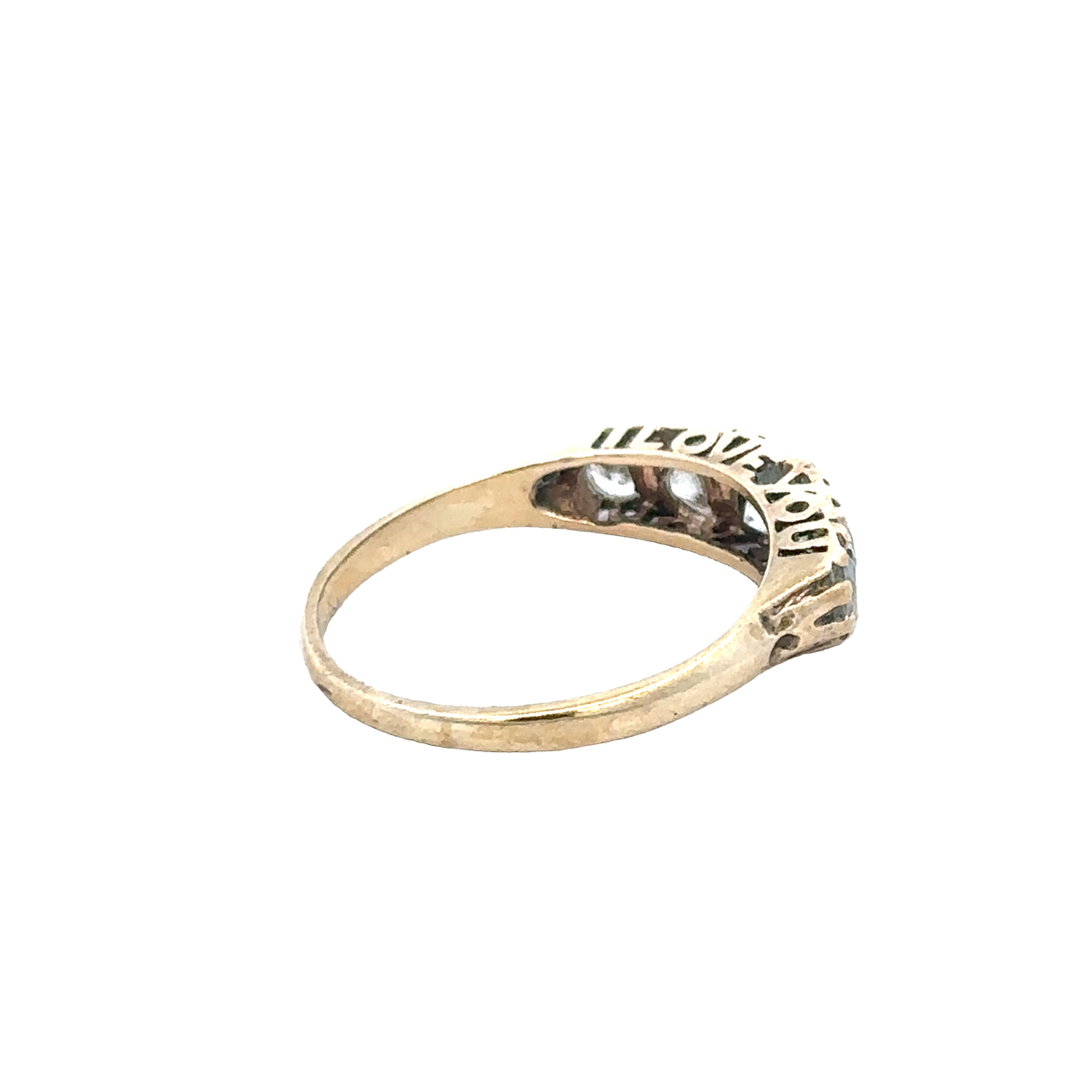 9ct yellow gold ring size S (sh27959b)