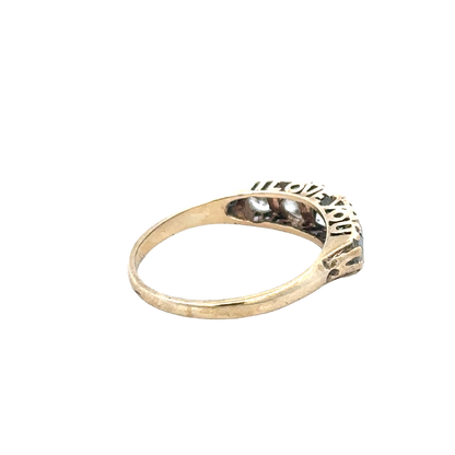 9ct yellow gold ring size S (sh27959b)