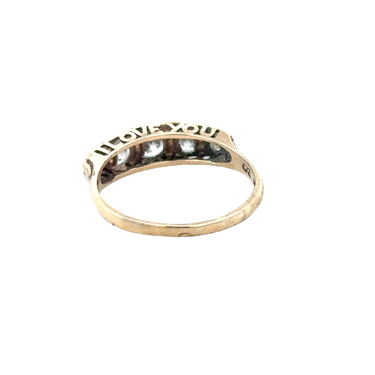9ct yellow gold ring size S (sh27959b)