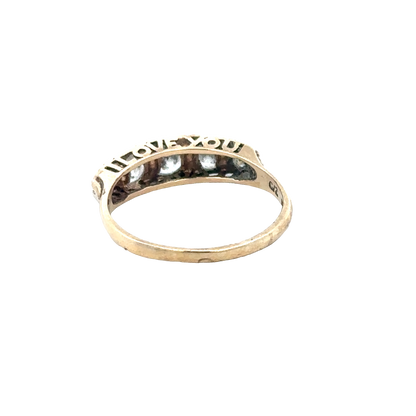 9ct yellow gold ring size S (sh27959b)