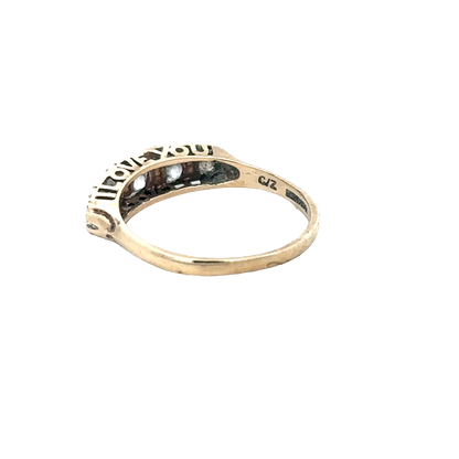 9ct yellow gold ring size S (sh27959b)