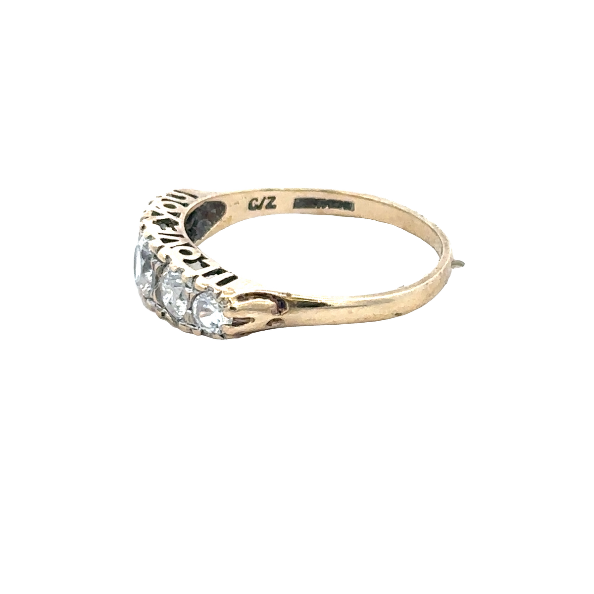9ct yellow gold ring size S (sh27959b)