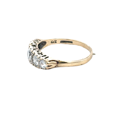 9ct yellow gold ring size S (sh27959b)