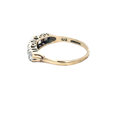 9ct yellow gold ring size S (sh27959b)