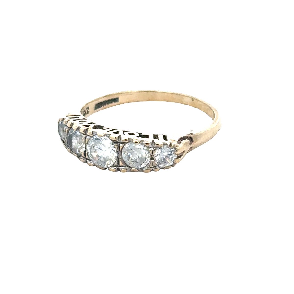 9ct yellow gold ring size S (sh27959b)