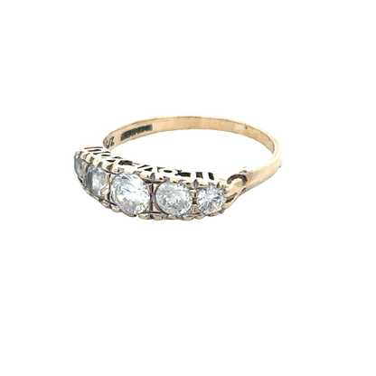 9ct yellow gold ring size S (sh27959b)