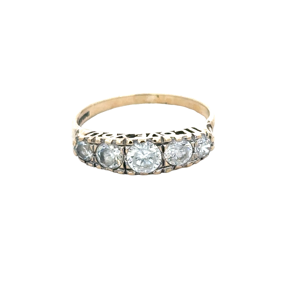 9ct yellow gold ring size S (sh27959b)