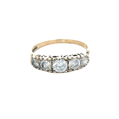 9ct yellow gold ring size S (sh27959b)