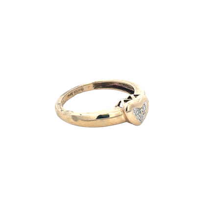 9ct yellow gold diamond ring size J1/2 (sh24280l)