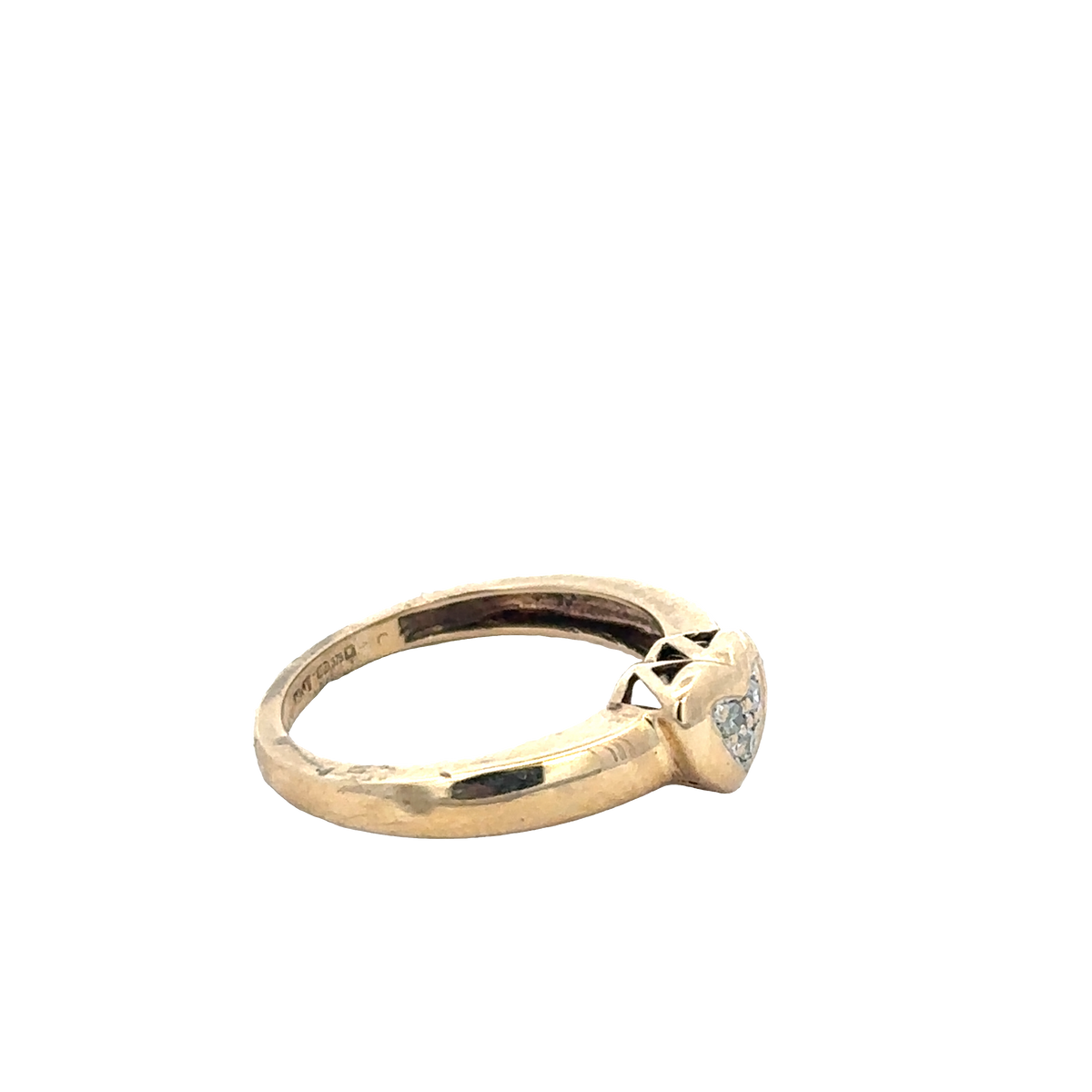 9ct yellow gold diamond ring size J1/2 (sh24280l)