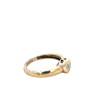 9ct yellow gold diamond ring size J1/2 (sh24280l)