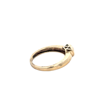 9ct yellow gold diamond ring size J1/2 (sh24280l)