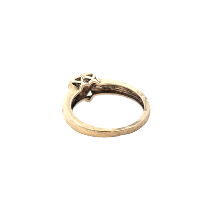 9ct yellow gold diamond ring size J1/2 (sh24280l)