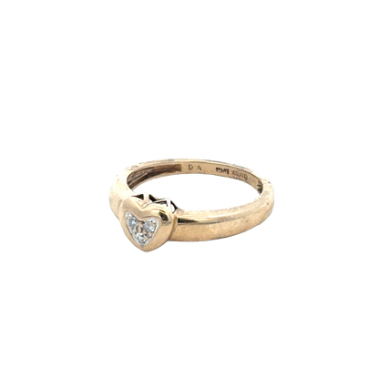 9ct yellow gold diamond ring size J1/2 (sh24280l)
