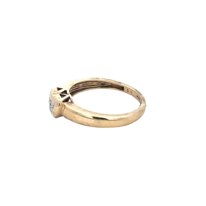 9ct yellow gold diamond ring size J1/2 (sh24280l)