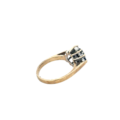 9ct yellow gold ring size J (sh27383b)