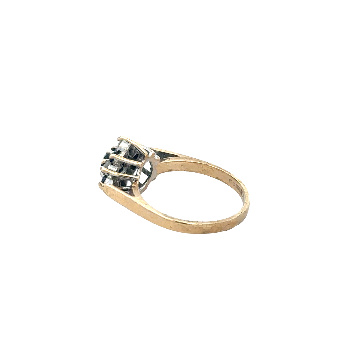 9ct yellow gold ring size J (sh27383b)