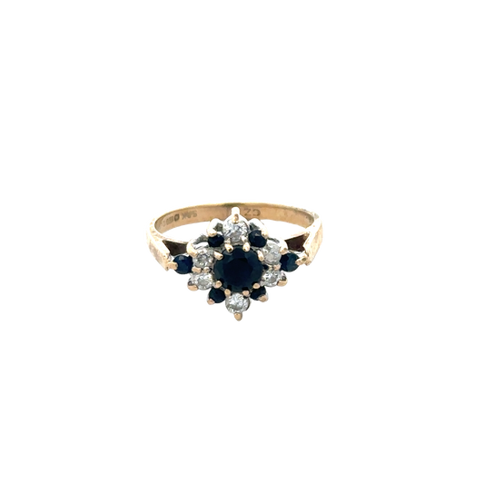 9ct yellow gold ring size J (sh27383b)
