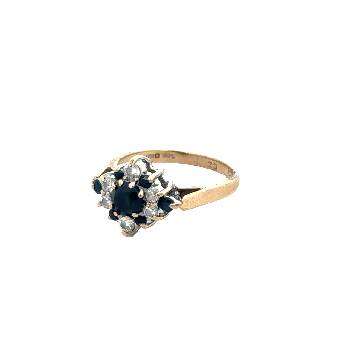 9ct yellow gold ring size J (sh27383b)