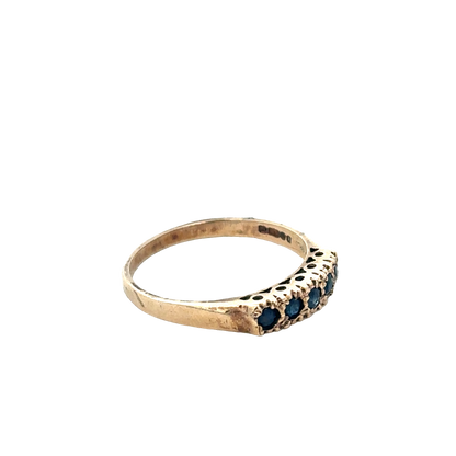 9ct yellow gold ring size Q (sh27690b)
