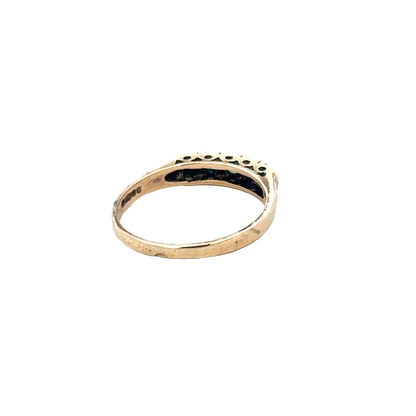 9ct yellow gold ring size Q (sh27690b)