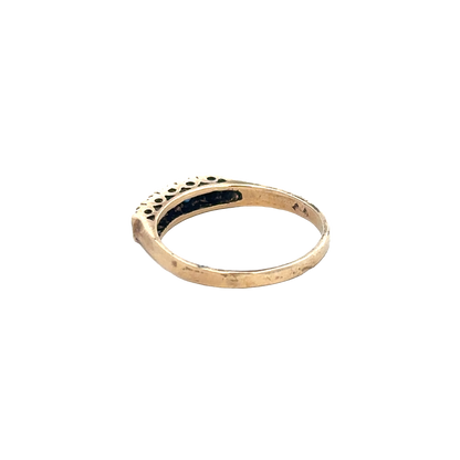 9ct yellow gold ring size Q (sh27690b)