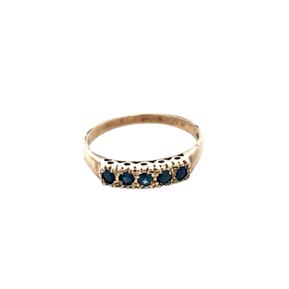 9ct yellow gold ring size Q (sh27690b)