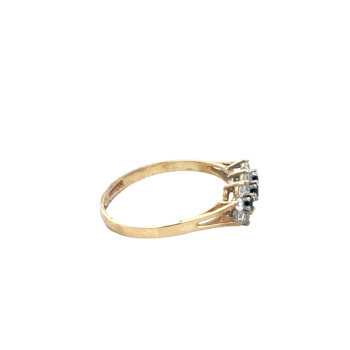 9ct yellow gold ring size R (sh27896b)