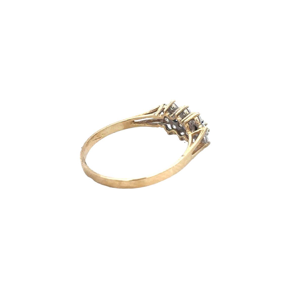 9ct yellow gold ring size R (sh27896b)