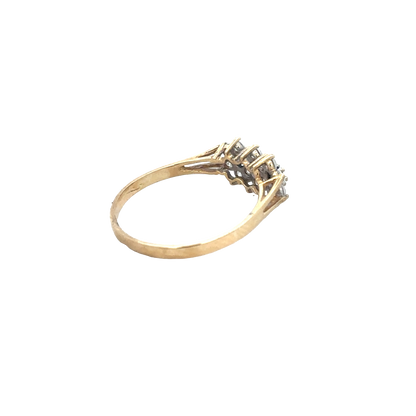 9ct yellow gold ring size R (sh27896b)