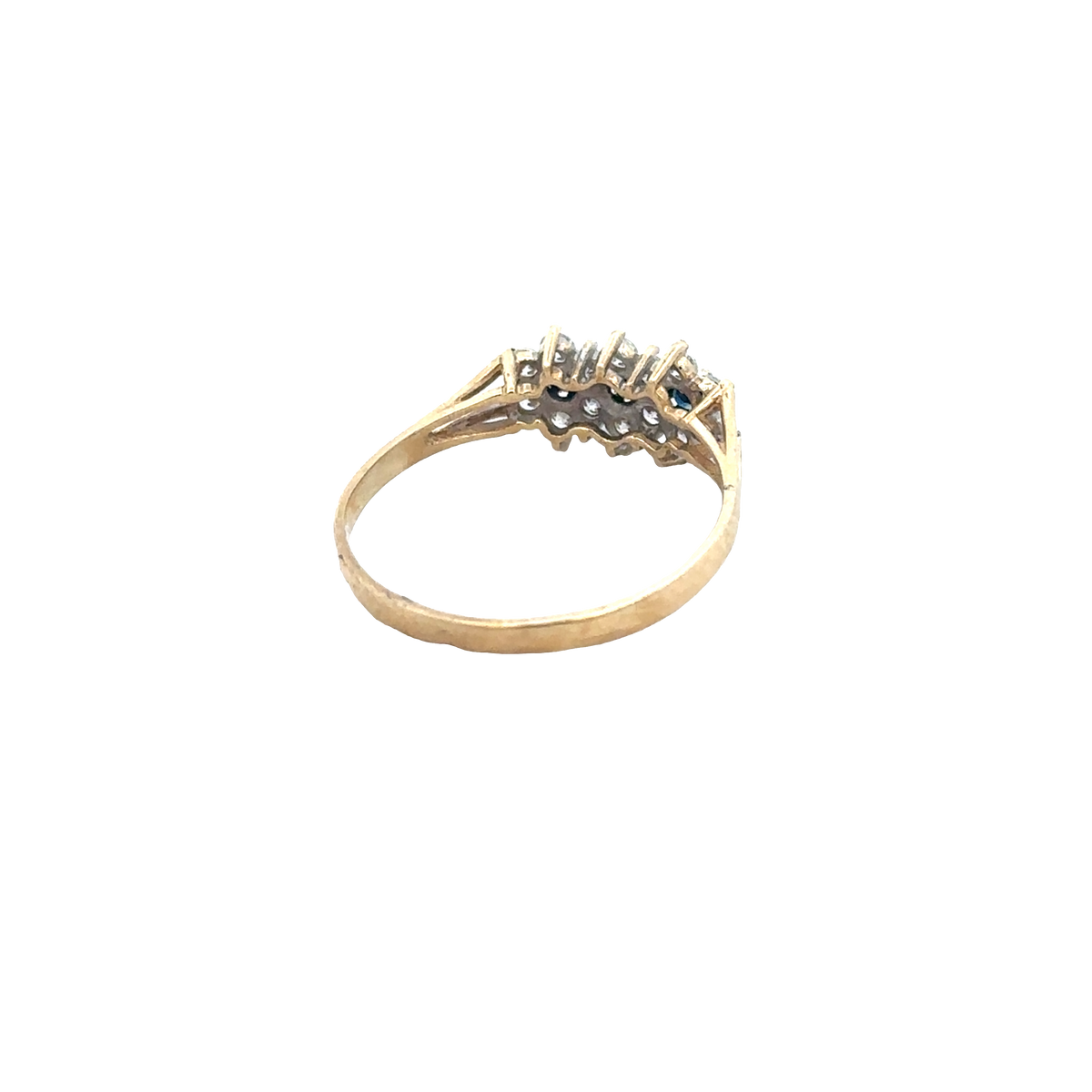9ct yellow gold ring size R (sh27896b)